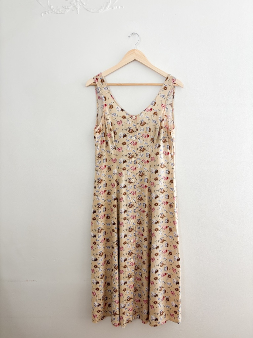 Vintage Yellow Floral Dress